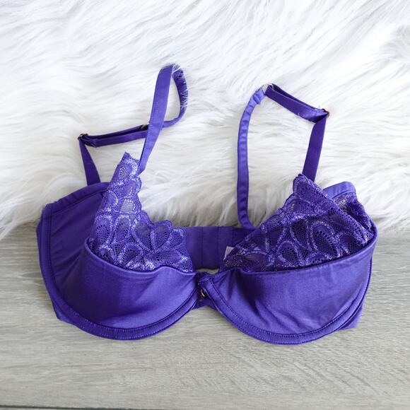 Savage x Fenty Bundle of 2 Bras 32DD Fuchsia Purple Lace - Picture 2 of 13